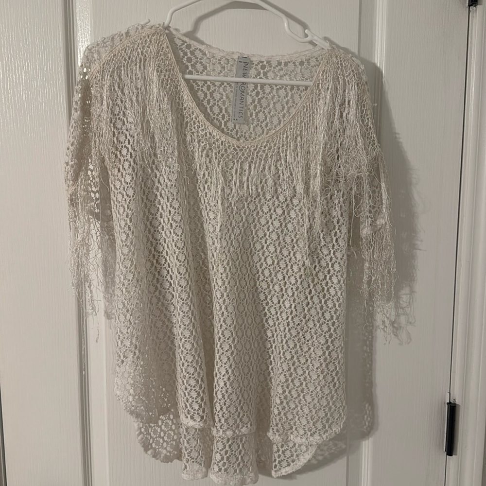 Fun Top! Free people lacy cinched top